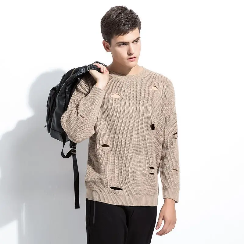Mrmt 2024 Marca Autunno E Inverno Gioventù Nuovi Maglioni Da Uomo Maglione Rotto Per Uomo Colore Puro Hairwear Top Maglioni Lavorati A Maglia