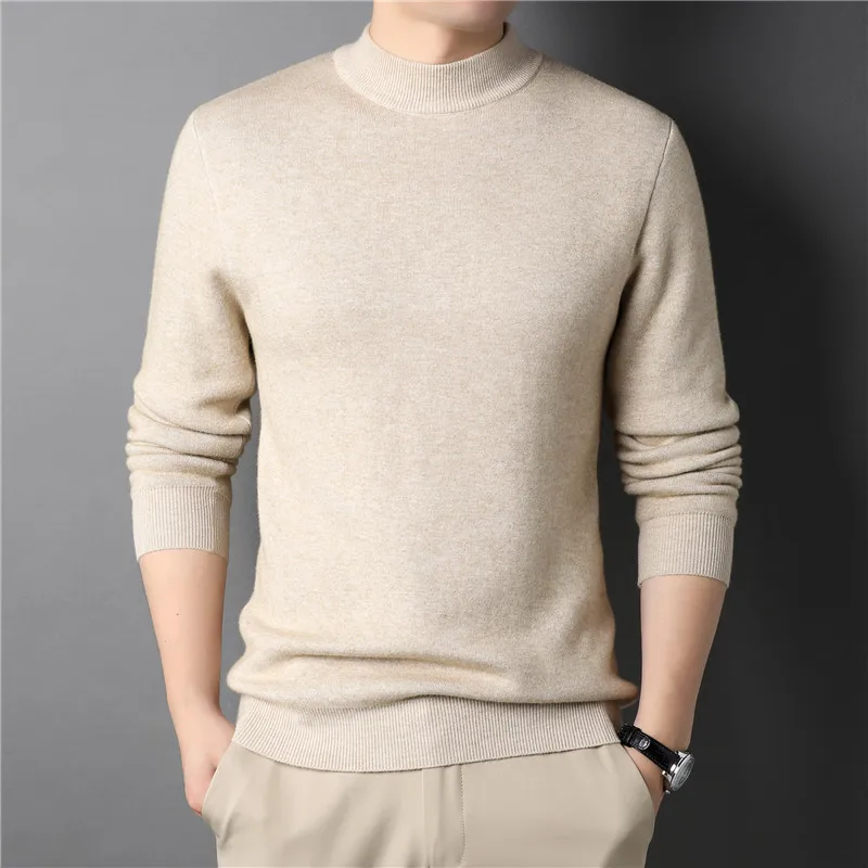 Mrmt 2024 Maglione Di Cachemire Da Uomo Nuovo Di Zecca Mezzo Dolcevita Maglioni Da Uomo Pullover Lavorati A Maglia Per Maglione Da Uomo Slim Maglieria