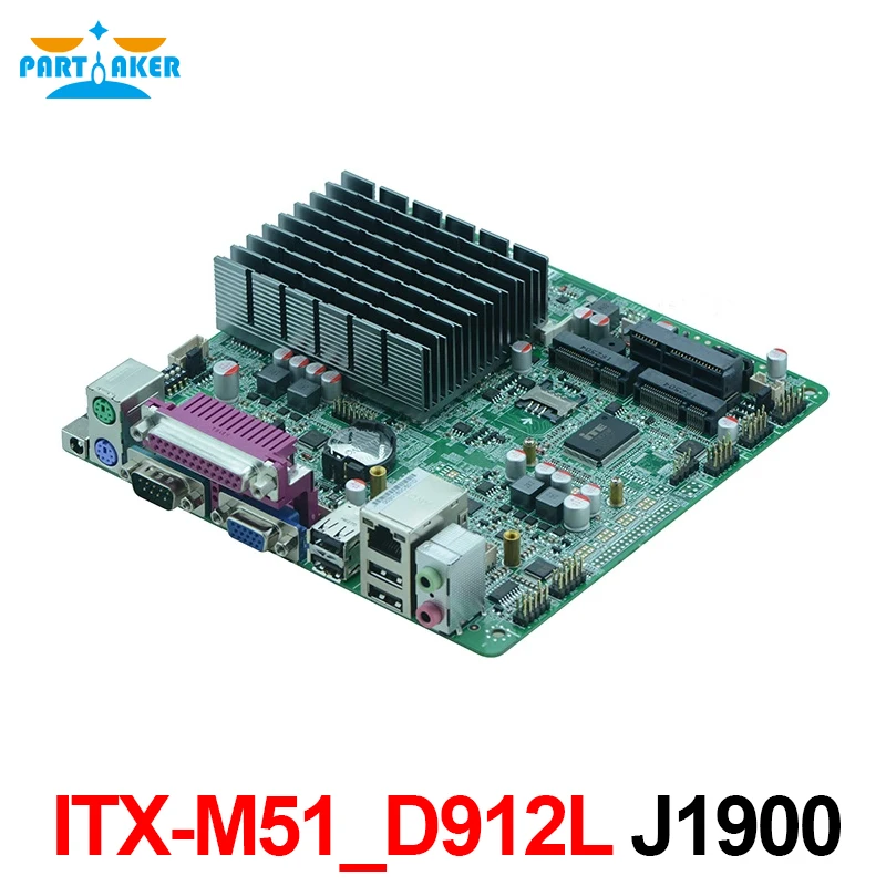 Partecipe Itx-M51_D912L Intel Celeron J1900 Quad Core Mini Itx Fanless Mainboard 12V