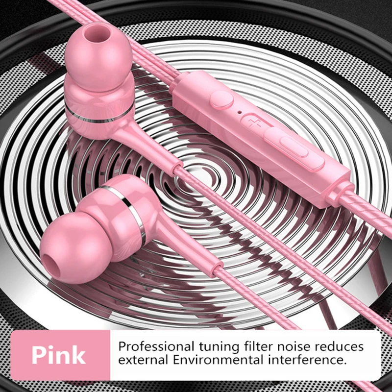 Hifi Sport Auricolare Cuffie Audio Ultra Bass Cablate All'Ingrosso Da 3.5Mm Cuffie Colorate Con Microfono Vivavoce Per Samsung Huawei