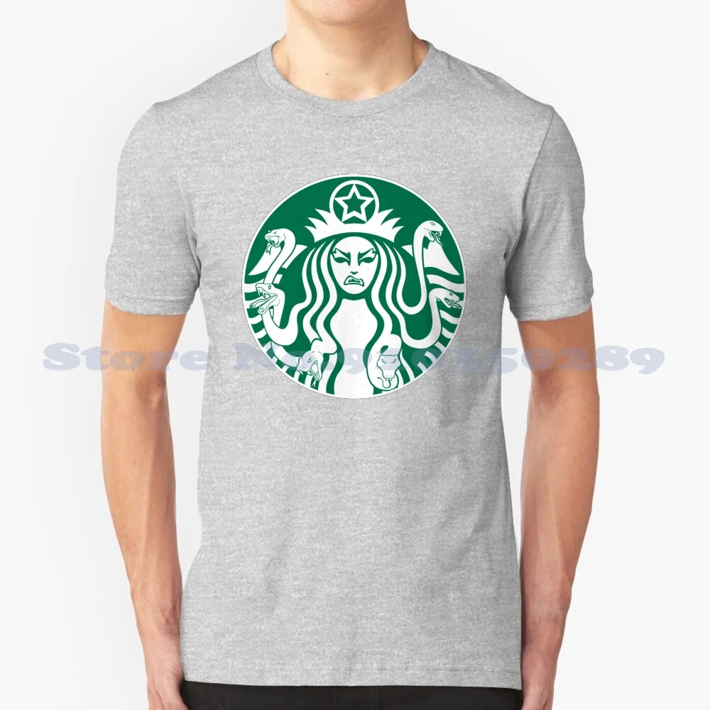 Logo Cool Design Trendy T-Shirt Tee Coffee Snake Gorgo Phorkys Keto Gaea Coffeetime Cafe Coffeelover Coffeeshop