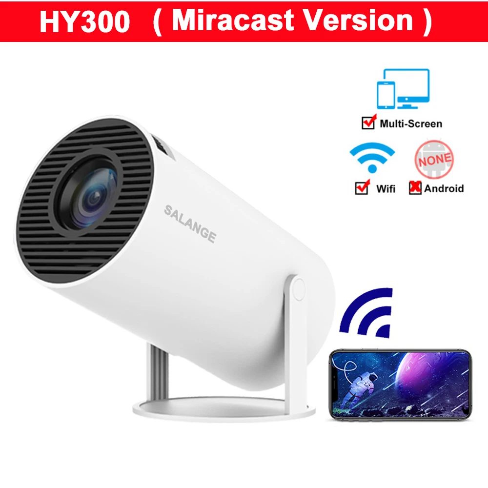 Salange Hy300 Proiettore Miracast Versione Per Samsung Xiaomi Wifi Home Cinema 720P Outdoor 1080P 4K Lcd Proiettore Portatile