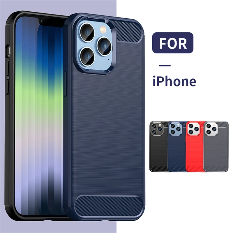 Per Iphone 15 Custodia Cover Iphone 7 8 Plus 11 12 13 14 15 Pro Max Cover Capas Nuova Custodia In Fibra Di Carbonio Per Iphone 15 Pro Max Fundas