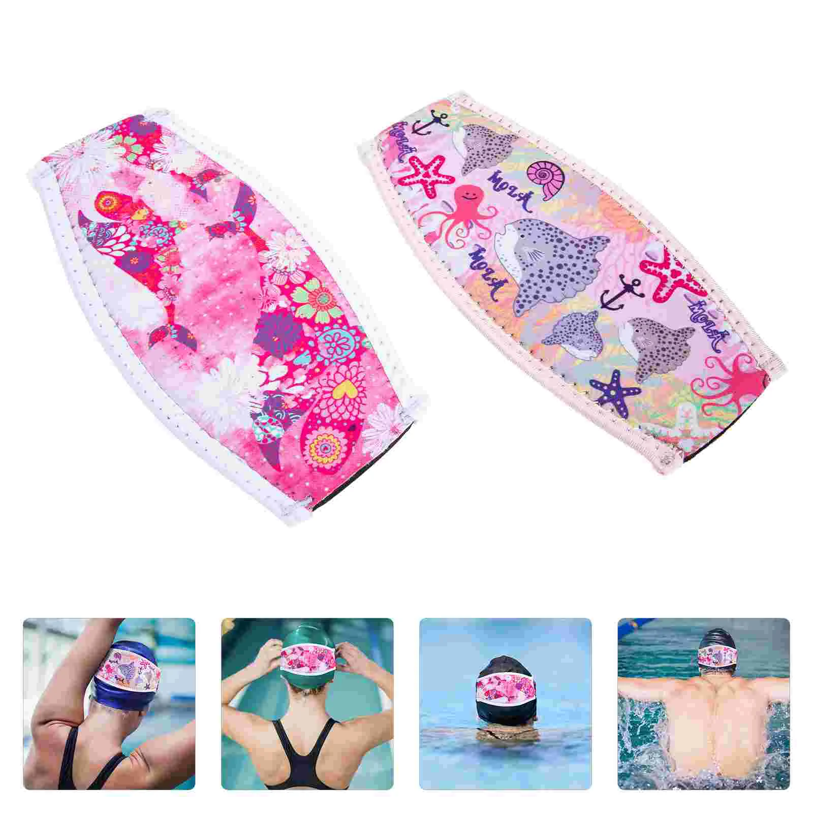 Diving Mask Strap Covers Decorative Printing Swim Mask Strap Covers Snorkeling Cover Hair Care Straps Neoprene Strap Covers