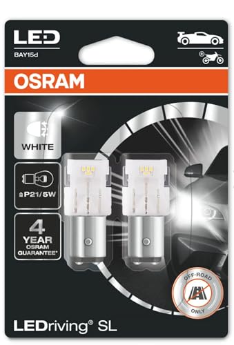 Osram Ledriving® Sl, ≜ P21/5W, Bianco 6000K, Lampade Di Segnalazione A Led, Solo Fuoristrada, Non Omologati Ece, Doppio Blister