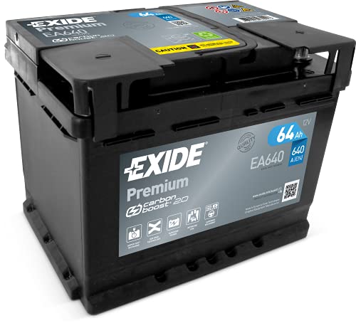 Exide Premium Carbon Boost Ea640 Batteria Auto 64Ah, Modello 2014/15