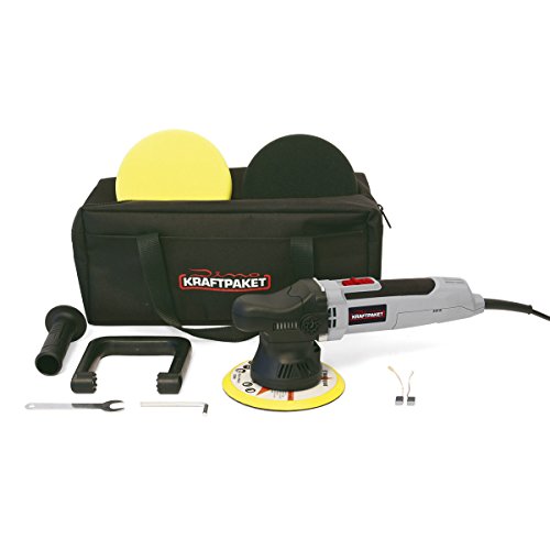 Dino Kraftpaket Lucidatrice Eccentrica 640220 9Mm-650W, Set Infinitamente Variabile Con Spugna Lucidante, Tampone Lucidante, Borsa Per Auto, Barca A M