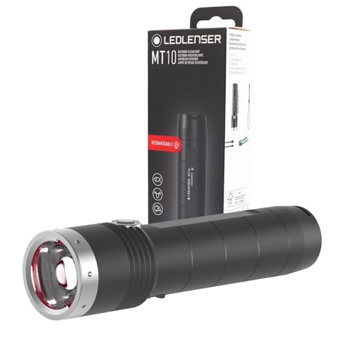 Ledlenser Mt10 Torcia Tascabile Led Da Outdoor, Batteria Al Litio 18650 Ricaricabile, 1000 Lumen, Incl. Clip Per Tasca, Portata Luminosa 180M, Autonom