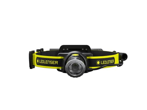 Ledlenser Ih8R Torcia Frontale Led Professionale, Supporto Per Casco E Fondina Per Cintura Inclusi, 600 Lumen,, Batteria Al Litio 18650, Ricaricabile,