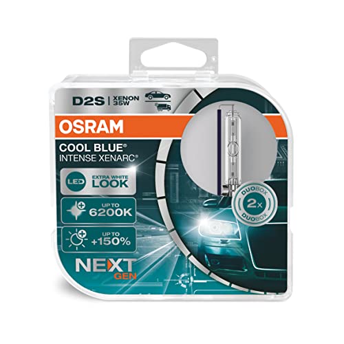 Osram Xenarc Cool Blue Intense D2S, +150% Più Luminoso, Fino A 6.200K, Lampadina Per Fari Allo Xeno, Look Led, Duo Box (2 Lampade)