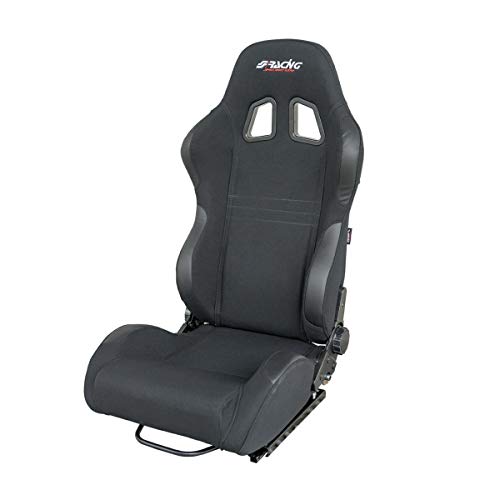 Simoni Racing Srs/1N Sedile Sportivo Jenson Reclinabile, In Tessuto Jacquard Nero