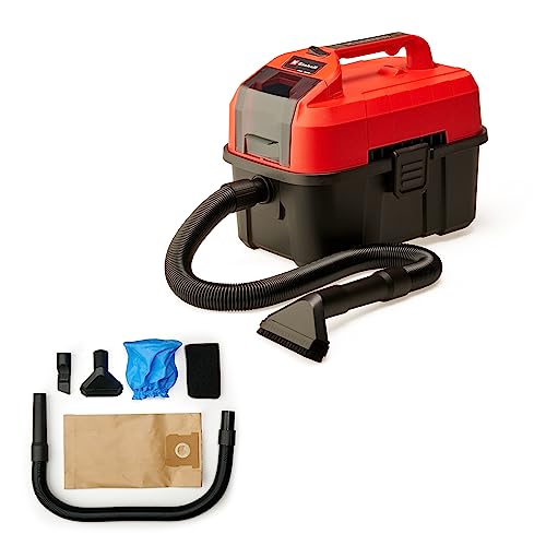 Einhell Aspirasolidi E Liquidi Te-Vc 18/10 Li-Solo Power X-Change (18 V, Ioni Litio, 10 Litri, 90 Mbar Capacità Aspirazione, Inclusi Numerosi Accessor