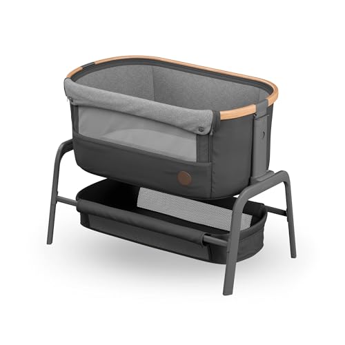 Maxi-Cosi Iora Culla Neonato Fianco Letto, Culla Co-Sleeping, 0-6 Mesi, Max 9 Kg, 4 Inclinazioni, 5 Altezze, Facile Scorrimento, Materassino Comodo, A