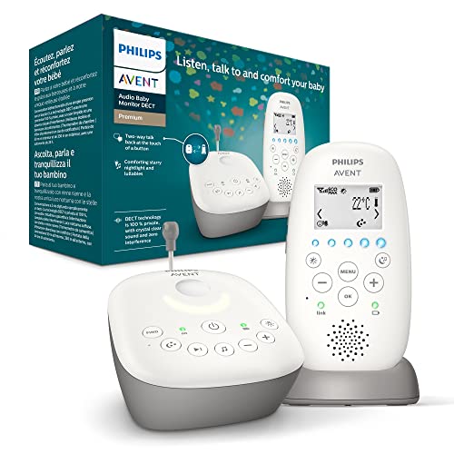 Philips Avent Monitor Audio Per Bambino, Grigio, Bianco (Modello Scd733/26)