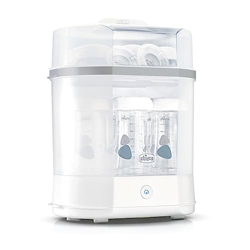 Chicco Sterilizzatore A Vapore, Sterilizzatore Biberon, Tiralatte E Ciuccio, Con 3 Configurazioni E Spegnimento Automatico, Adatto Al Microonde, Per S