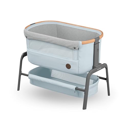Maxi-Cosi Iora Culla Neonato Fianco Letto, Culla Co-Sleeping, 0-6 Mesi, Max 9 Kg, 4 Inclinazioni, 5 Altezze, Facile Scorrimento, Materassino Comodo, A