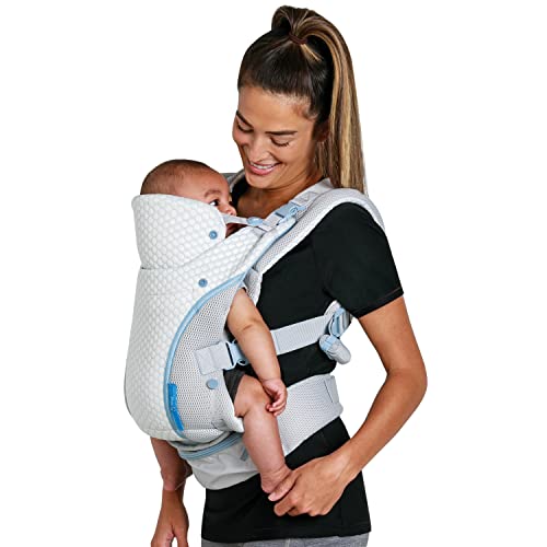 Infantino Staycool - Trasportino Convertibile 4 In 1, Design Ergonomico Per Neonati E Bambini, 3,6-18,1 Kg, Con Tasca Portaoggetti, Grigio