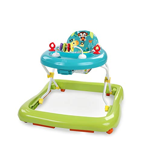 Bright Starts, Girello Pieghevole Per Bambini, Primi Passi, Giggling Safari, Divertente E Colorato Abaco, Regolabile In Altezza, Sedile Rimovibile, La