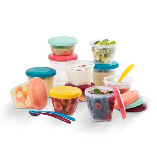 Babymoov A004310 Babybols Multi Set Vasetti Ermetici Conservazione Pappe 3X120Ml 3X180Ml 6X250Ml E 3 Cucchiai Flessibili