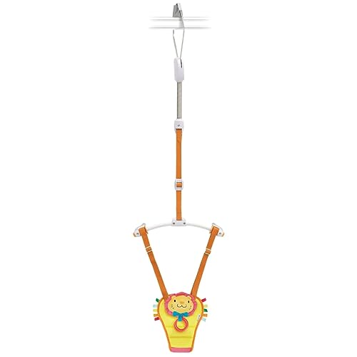 Munchkin Saltarello Con Telaio, Altalena Da Porta Regolabile Con Gancio, Seduta Imbottita Con Anelli Massaggiagengive, Seggiolino Per Neonati – Motivo