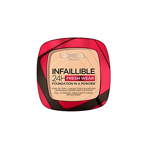 L'Oréal Paris Fondotinta In Polvere Infaillible 24H, Ultra-Coprente E Opacizzante A Lunga Tenuta, Formula Traspirante, Tonalità: 40 Cachemire/Cashmere