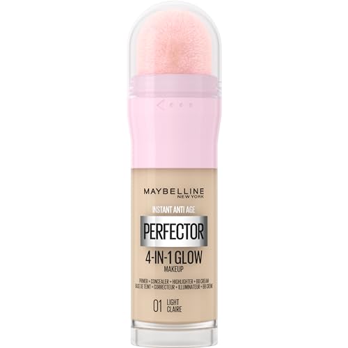Maybelline New York Fondotinta Perfezionante Instant Perfector 4-In-1 Glow, Minimizza, Corregge, Uniforma E Illumina, Finish Luminoso Senza Imperfezio