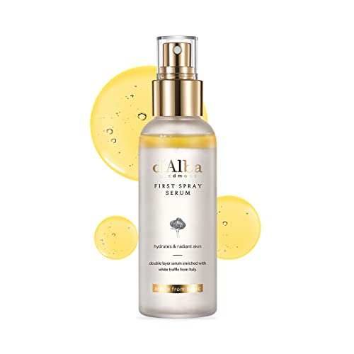 D'Alba Piemonte Primo Siero Spray Al Tartufo Bianco Italiano, Vegano, Spray Viso Idratante Per Pelli Secche E Sensibili (100,00 Ml (Confezione Da 1))