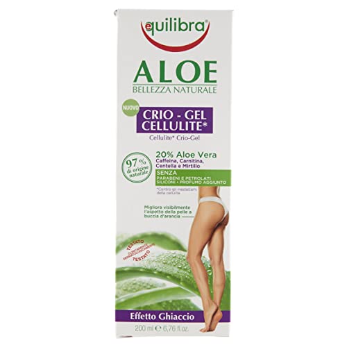 Equilibra Corpo, Aloe Crio-Gel Cellulite, Gel Fresco A Base Di Aloe Vera, Favorisce La Circolazione Periferica, Contrasta Ritenzione Idrica, Cellulite