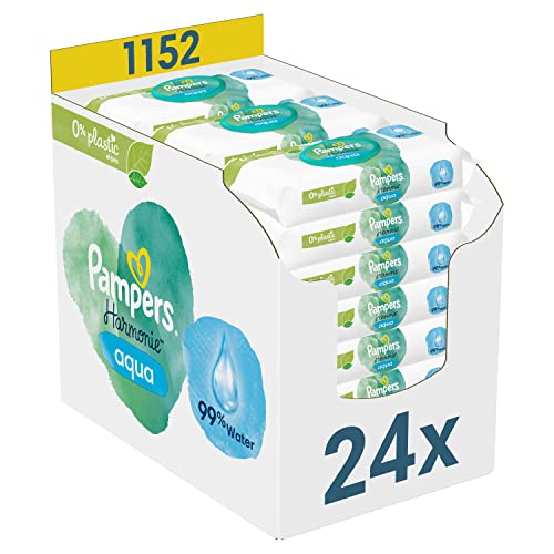 Pampers Harmonie Aqua Babydoekjes - 24 Verpakkingen - 1152 Babydoekjes