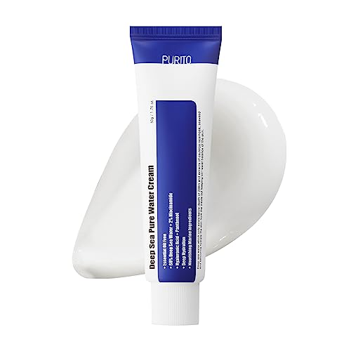 Purito Crema Di Acqua Pura Di Mare Profondo Senza Olio Essenziale 50G 1.7Fl.Oz, Crema Idratante Per Il Viso, Crema Acquosa Per Il Viso, Vegan