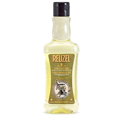 Reuzel 3-In-1 Tea Tree Shampoo - Cleanses Hair And Body - Soothes And Moisturizes The Skin And Is Ideal For Overall Scalp Care - Rinses Clean And Can