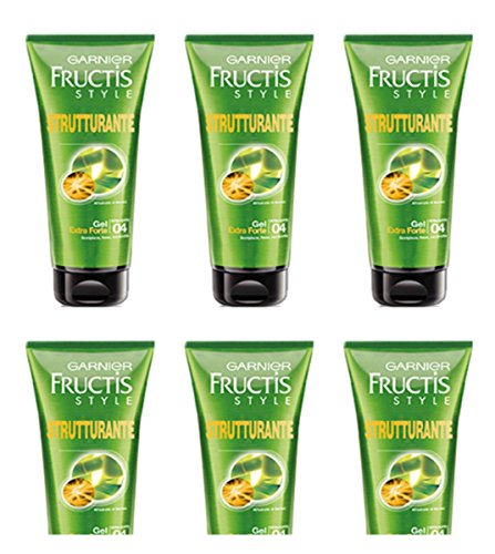 6 X Garnier Fructis Style Strutturante Extra Fissante Gel Per Capelli