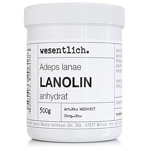 Lanolina Grasso Per Lana Anidrato 500 G – Anidro E Poco Odore – Cera Di Lana Essenziale.