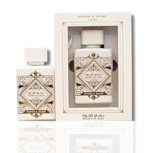 Lattafa Bade'E Al Oud Honor & Glory Unisex Eau De Profumo Spray, 3.4 Ounce