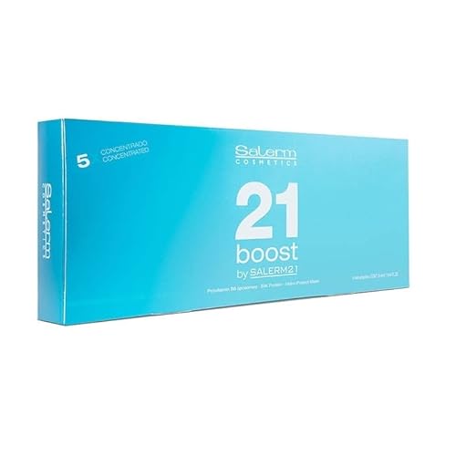 Salerm - Maschera Per Capelli Concentrata - Salerm 21 Boost Fiale Idratanti Per Capelli - 8 X 13 Ml - Ripara I Capelli - Con Protezione Termica - Anti