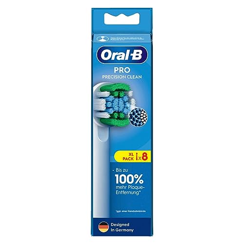 Oral-B Pro Precision Clean, 8 Testine Di Ricambio Per Spazzolino Elettrico, Pulizia Dei Denti Con Setole Innovative A Forma Di X, Accessorio Originale