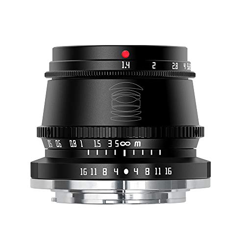 Ttartisan 35 Mm F1.4 Aps-C - Connettore Per Oggetto, Mft Mount Nero, Obiettivo Grandangolare Con Messa A Fuoco Manuale
