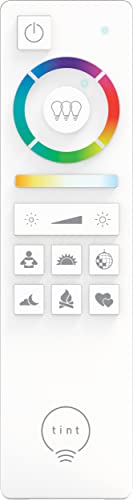 Tint Telecomando Intelligente – Controllo Colori E Bianco – Regolazione Gruppi Di Luce – 9 Scene Di Luce Preprogrammate – Colore: Bianco