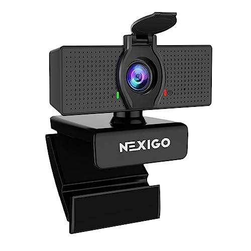 Nexigo N60 Webcam 1080P Con Microfono, Fov Regolabile, Zoom, Controllo Software E Copertura Privacy, Usb Hd Camera Web Per Computer, Plug And Play, Pe