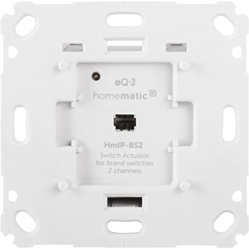 Homematic Ip Smart Home 156757A0 Switch Actuator For Brand Switch - 2 Smart Switches, 2 Lights, Energy Saving