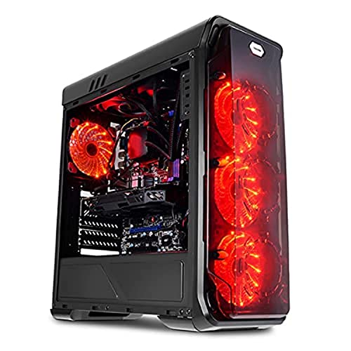 Caja Pc Lc-Power Gaming 988B - Red Typhoon, Midi Tower, Pc, Metal, Negro, Atx,Micro Atx,Mini-Itx, Juego
