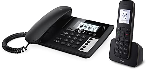 Telekom Sinus Pa 207 Plus 1 Téléphone Analog/Dect Identification De L'Appelant Noir