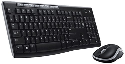 Logitech Mk270 Combo Tastiera E Mouse Wireless Per Windows, Layout Greco Qwerty - Nero