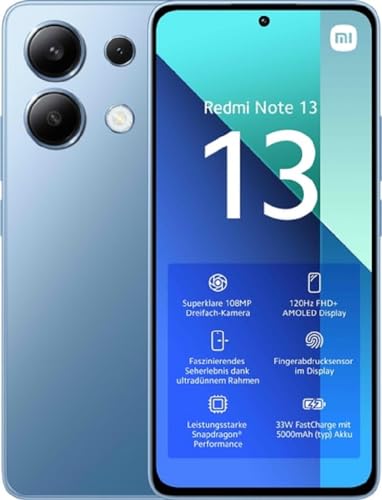 Xiaomi Redmi Note 13 16,9 Cm (6.67") Double Sim Android 13 4G Usb Type-C 6 Go 128 Go 5000 Mah Bleu