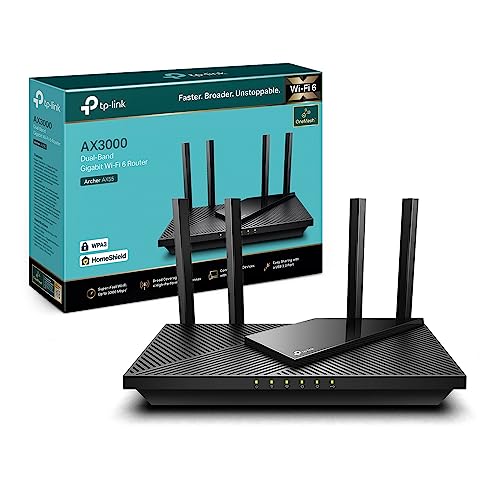 Tp-Link Archer Ax55 Router Wifi 6 Dual-Band Ax3000Mbps, 5 Porte Gigabit, 1 Porta Usb 3.0, Tp-Link Homeshield, Onemesh, Router F (Ftth | Fttb | Etherne