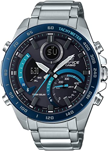 Casio Edifice Orologio Analogico Digitale Al Quarzo Uomo Con Cinturino In Acciaio Inossidabile Ecb-900Db-1Ber