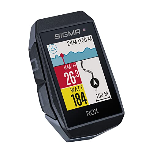 Sigma Sport Rox 11.1 Evo Black, Ciclo-Computer Wireless Con Navigatore Gps E Staffa Inclusa, Navigatore Gps Per Escursioni Outdoor Con Molteplici Funz