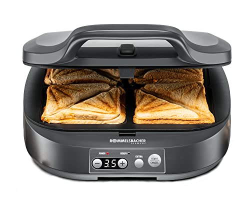 Rommelsbacher St 1800 Gaufrier Et Appareil À Croque-Monsieur 1800 W Noir