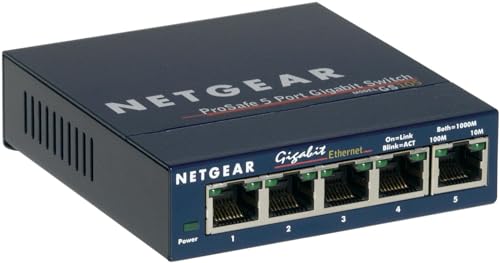 Netgear Switch Ethernet 5 Porte Unmanaged Gs105Ge, Switch Ethernet Con Opzioni Di Montaggio Desktop O A Parete E Assistenza Limitata A Vita