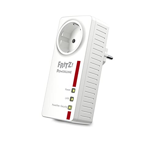 Avm Fritz!Powerline 1220E Edition International, Adattatore Extender Su Rete Elettrica Fino A 1.200 Mbit/S, Plc, Ieee P1901, 2X Gigabit Lan, Interfacc